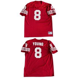 Vintage San Francisco 49ers Steve Young #8 NFL Football Jersey Sz 48 Champion